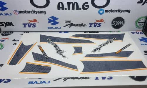 برچسب موتور آپاچی سفید 160