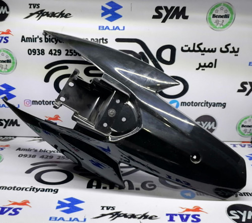 کنسول عقب قاب (کاور فلاپ دمی) درب بغل کامل موتور تریل فلات طرح ktm کی تی ام مشکی