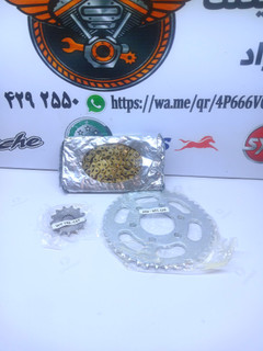 ( طبق ) دنده عقب و جلو و زنجیر موتور بنلی ۱۵۰ و ۱۸۰ سی سی برند ( amg )